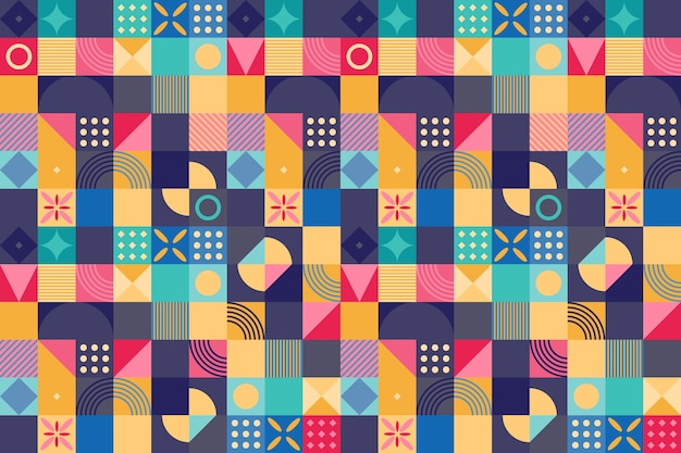 Free Vector flat design geometric pattern background