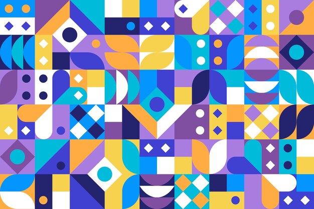 Flat design geometric pattern background