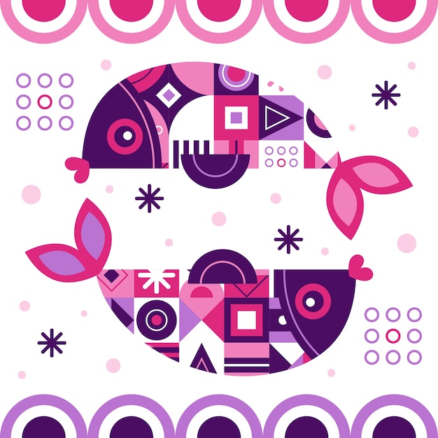 Free Vector flat design geometric pattern illustration