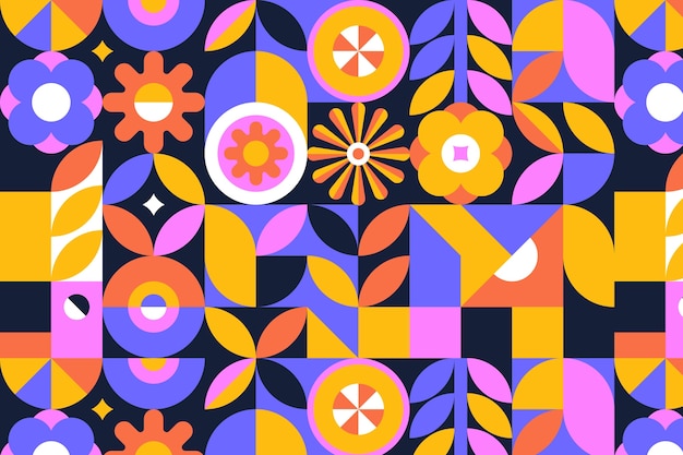 Flat design geometric pattern illustration