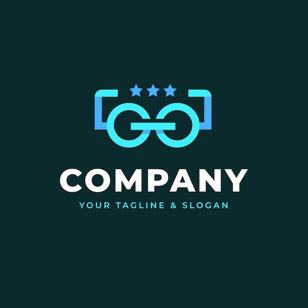 Flat design gg logo template