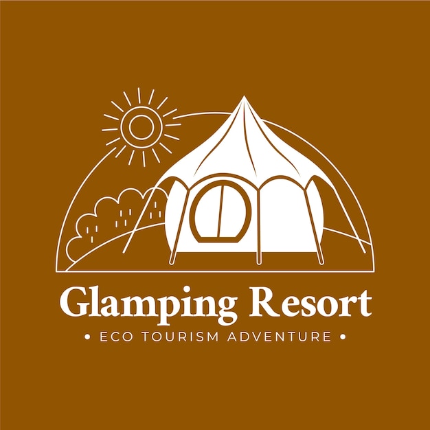 Free Vector flat design glamping logo