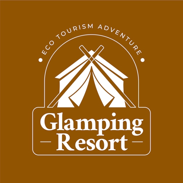 Free Vector flat design glamping logo