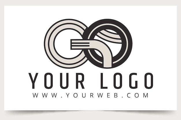 Free Vector flat design go logo template