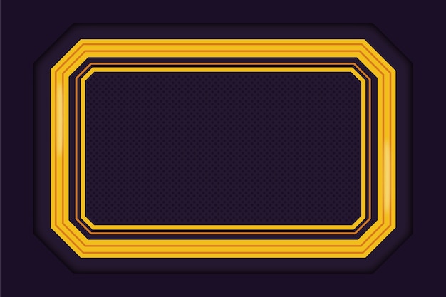 Free Vector flat design golden frame