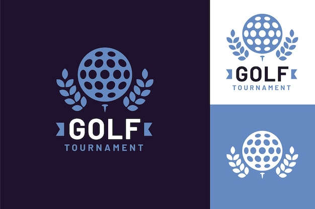 Flat design golf logo template