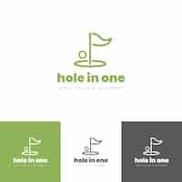 Free vector flat design golf logo template