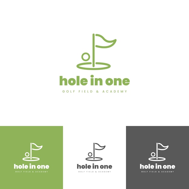 Flat design golf logo template