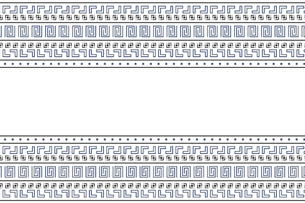 Flat design greek border design