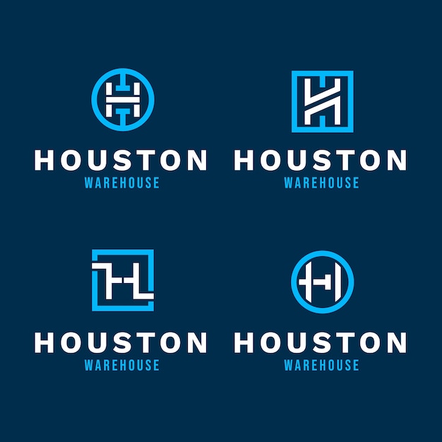 Flat design h logo letter