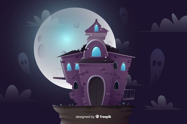 Free Vector flat design of halloween background