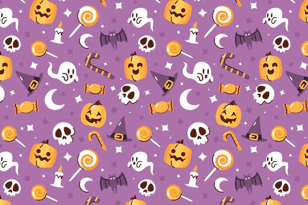 Free Vector flat design halloween illustration