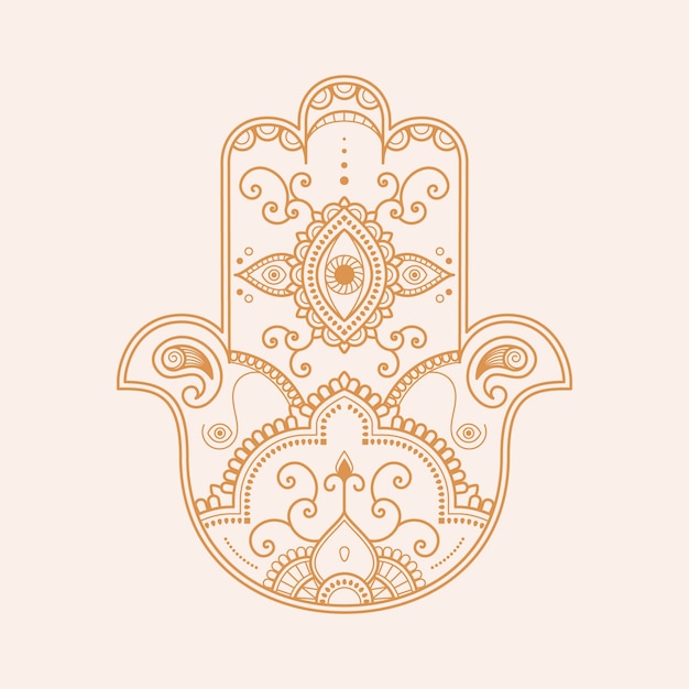 Free Vector flat design hand of fatima illustration