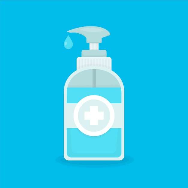 Free Vector flat design hand sanitizer illustrated