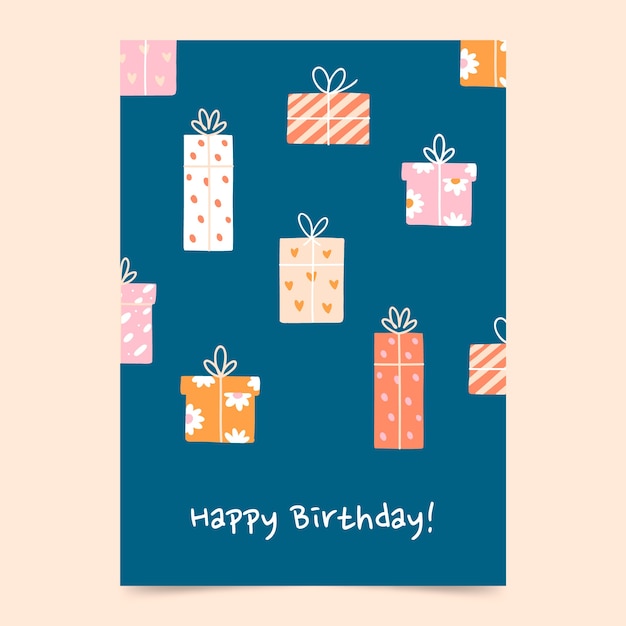 Free vector flat design happy birthday greeting