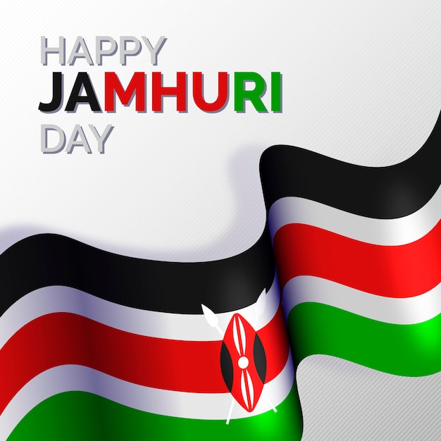 Flat design happy national jamhuri day