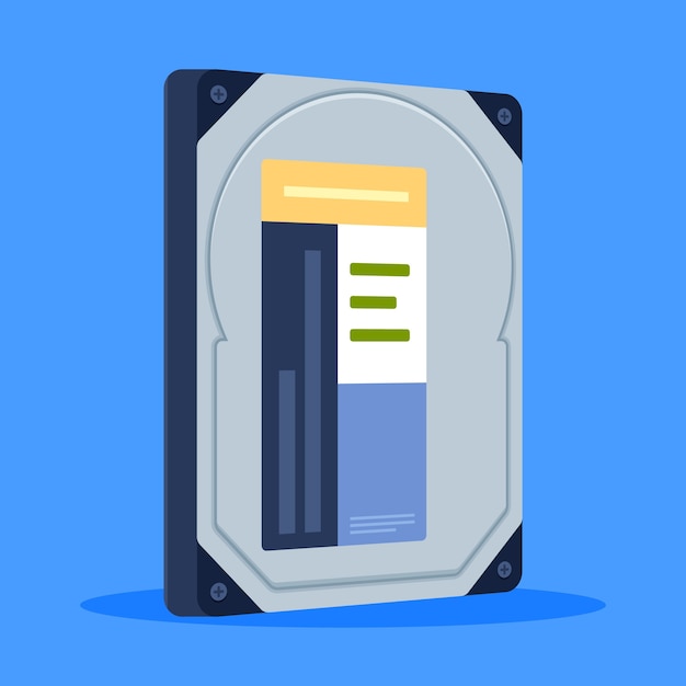 Free Vector flat design hard drive illustration