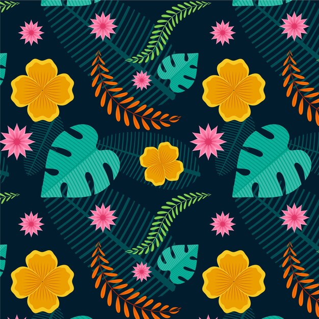 Flat design hawaiian shirt pattern design