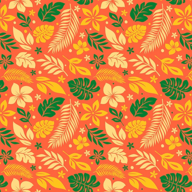 Free vector flat design hawaiian shirt pattern design