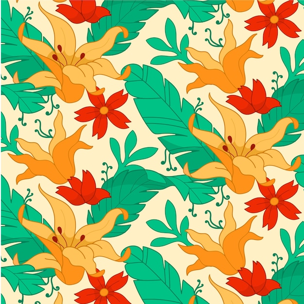 Flat design hawaiian shirt pattern design