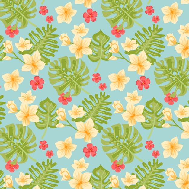 Free vector flat design hawaiian shirt pattern design