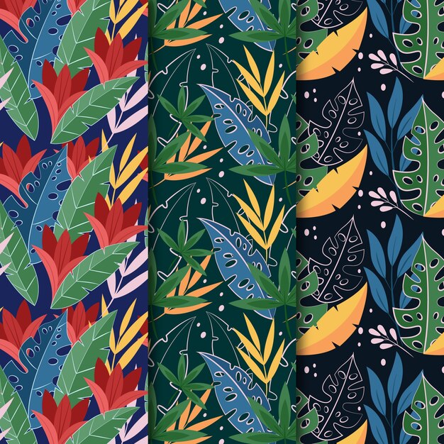 Flat design hawaiian shirt pattern illustration