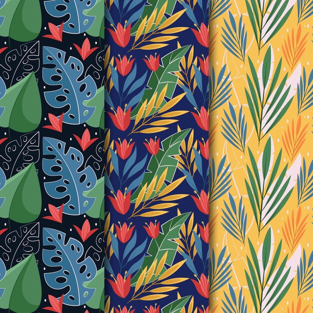 Flat design hawaiian shirt pattern illustration