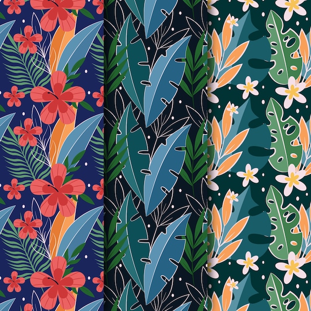 Flat design hawaiian shirt pattern illustration