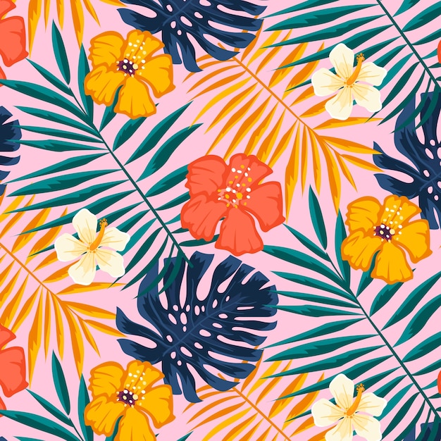 Flat design hawaiian shirt pattern