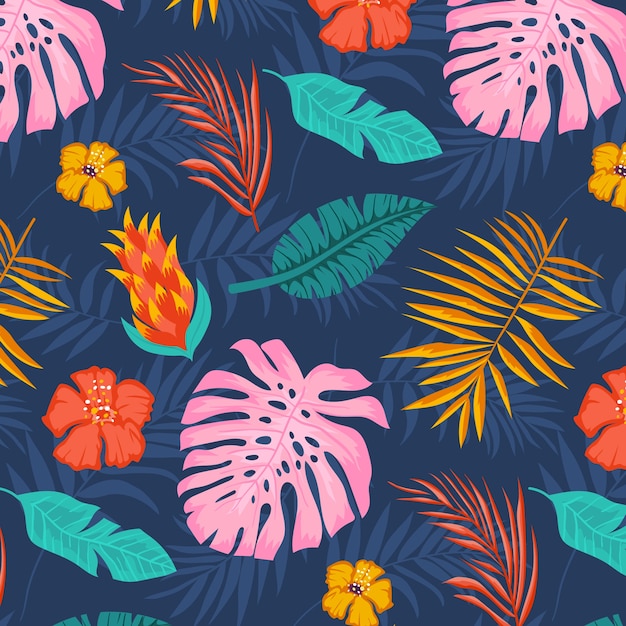 Flat design hawaiian shirt pattern