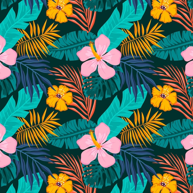 Free Vector flat design hawaiian shirt pattern