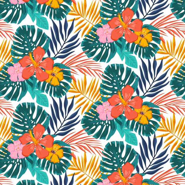 Flat design hawaiian shirt pattern