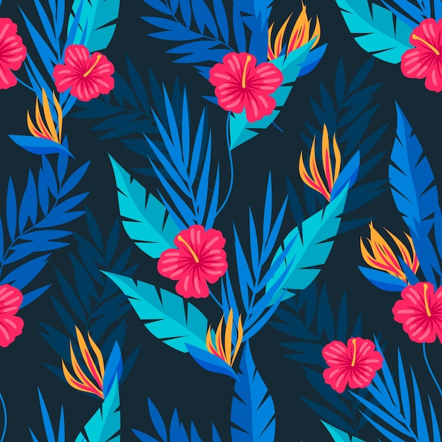 Free vector flat design hawaiian shirt pattern