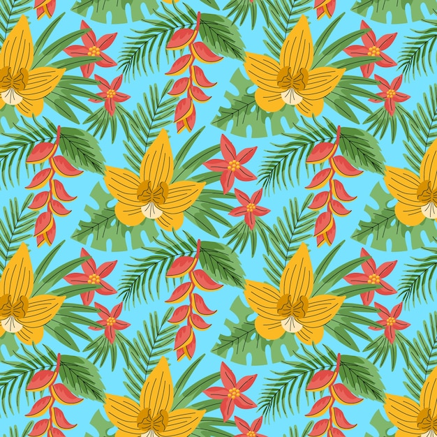 Free vector flat design hawaiian shirt pattern