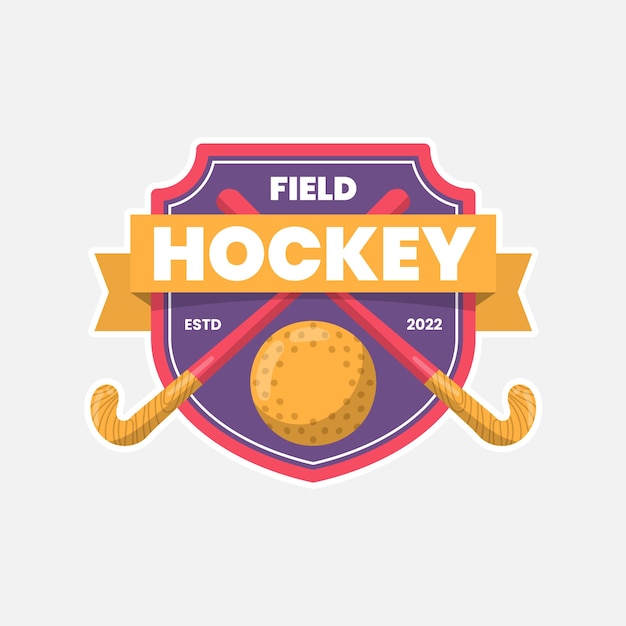 Free Vector flat design hockey logo