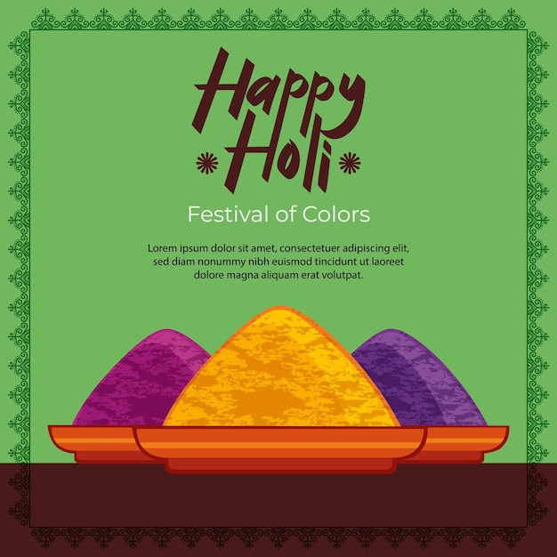 Free Vector flat design holi festival celebration