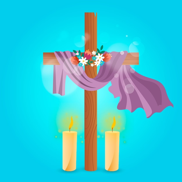 Free vector flat design holy week concept