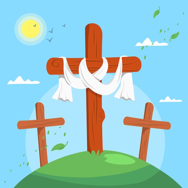 Flat design holy week