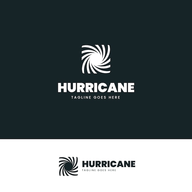 Flat design hurricane logo template