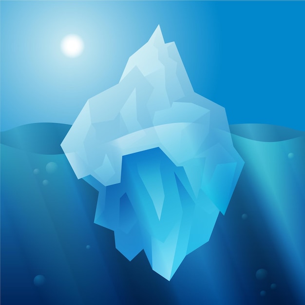 Flat design iceberg concept