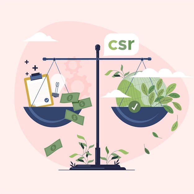 Free Vector flat design illustrated csr concept