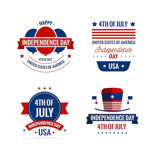 Free Vector flat design independence day concept