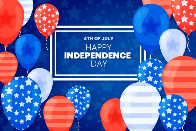 Flat design independence day concept