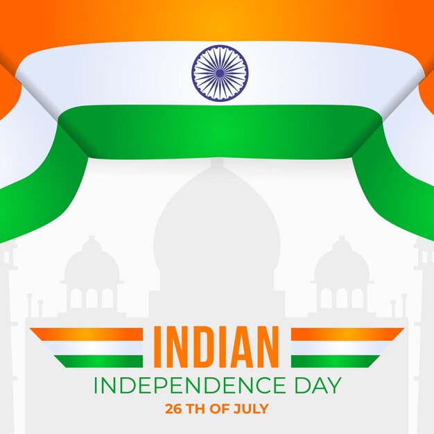 Flat design indian republic day concept