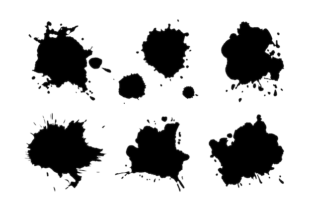 Free Vector flat design ink splash element