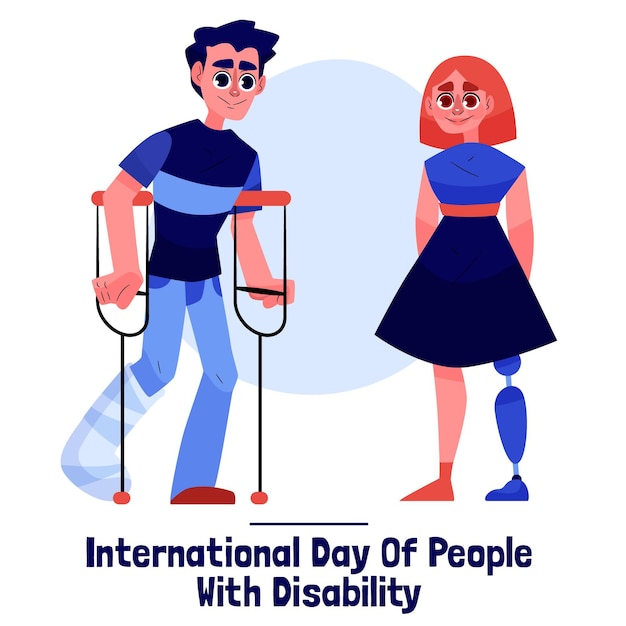 Flat design international day of people with disability