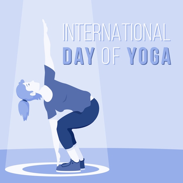 Free Vector flat design international day of yoga