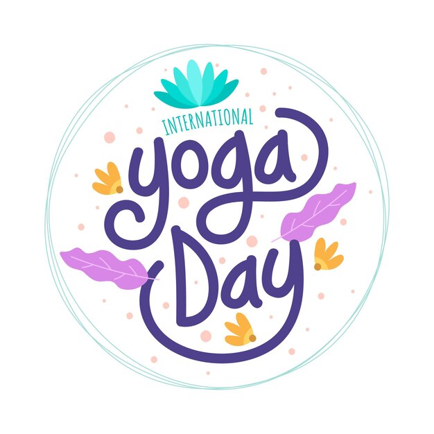 Flat design international day of yoga