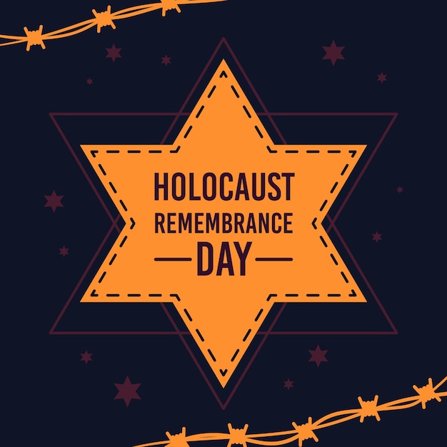 Free Vector flat design international holocaust remembrance day