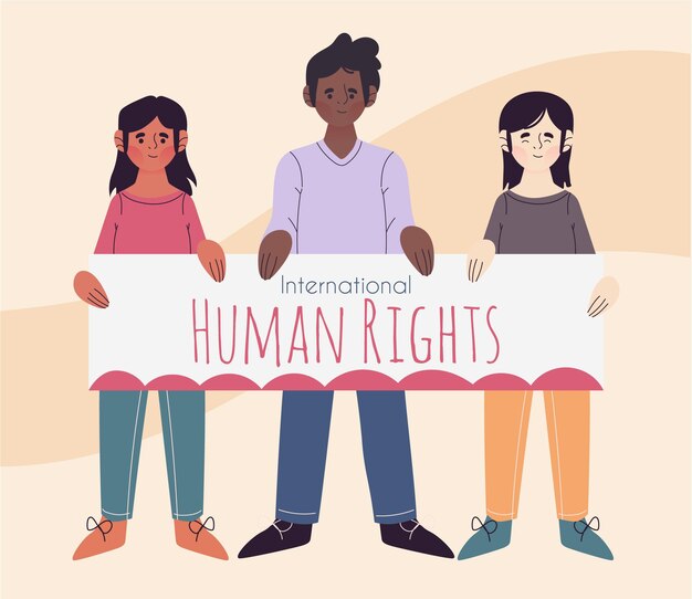 Flat design international human rights day